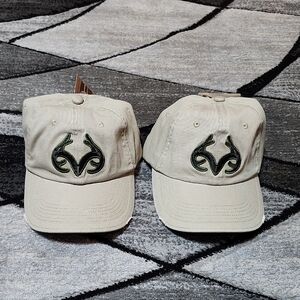 REALTREE TAN EMBROIDERED ANTLERS BASEBALL CAP HATS